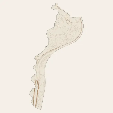 Rhinau : courbes de niveau