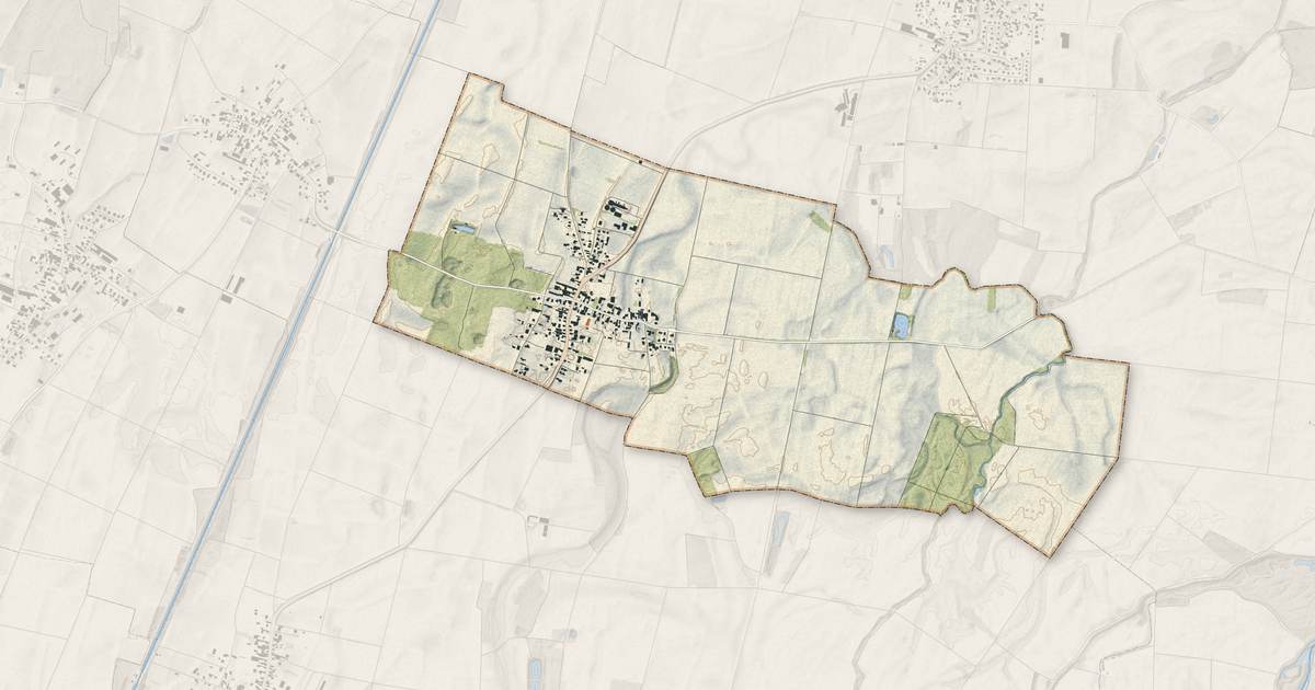 Portrait cartographique de Richtolsheim : relief, eau, forêts, bâti et voies, calculés à partir des données de l'IGN