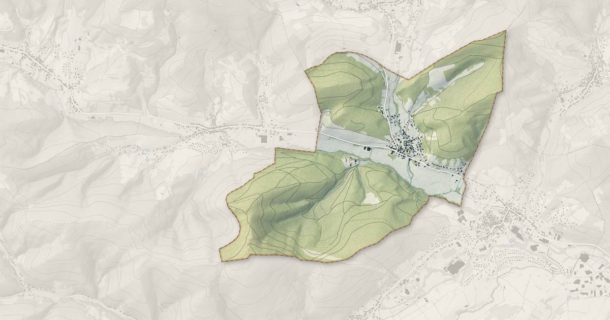 Portrait cartographique de Saint-Martin : relief, eau, forêts, bâti et voies, calculés à partir des données de l'IGN