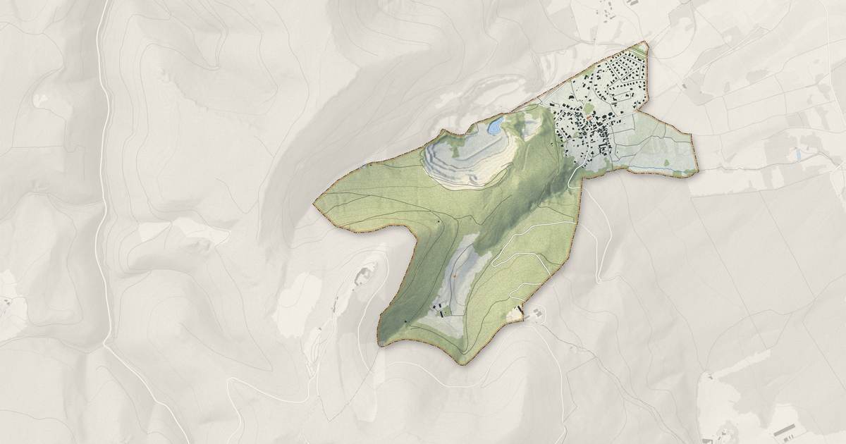 Portrait cartographique de Saint-Nabor : relief, eau, forêts, bâti et voies, calculés à partir des données de l'IGN