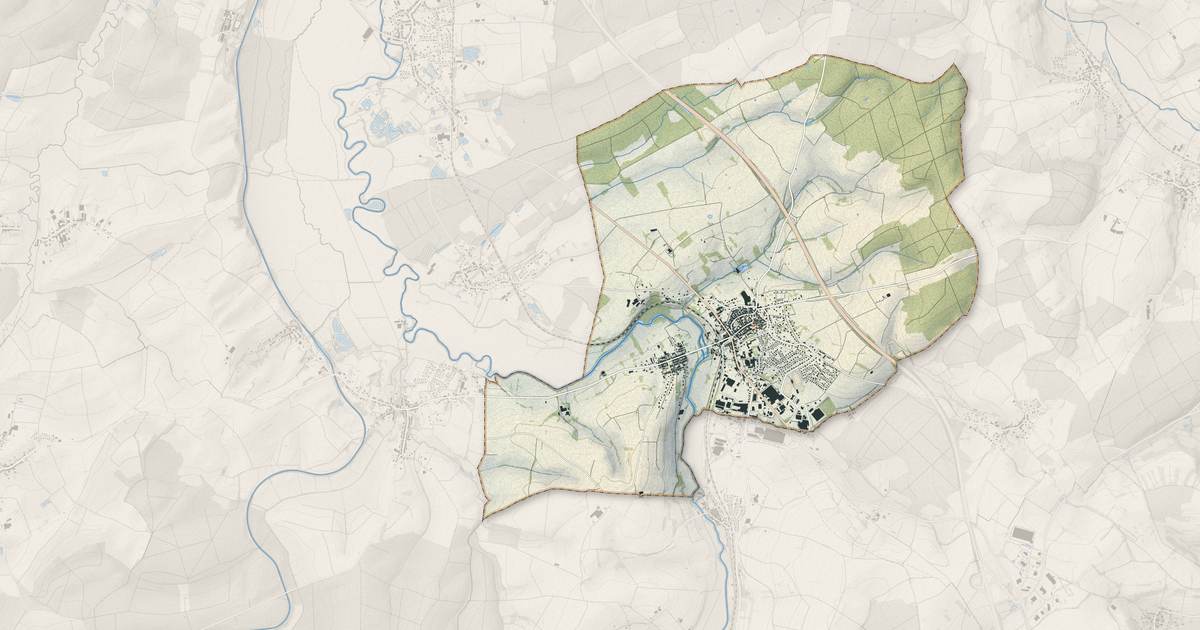 Portrait cartographique de Sarre-Union : relief, eau, forêts, bâti et voies, calculés à partir des données de l'IGN