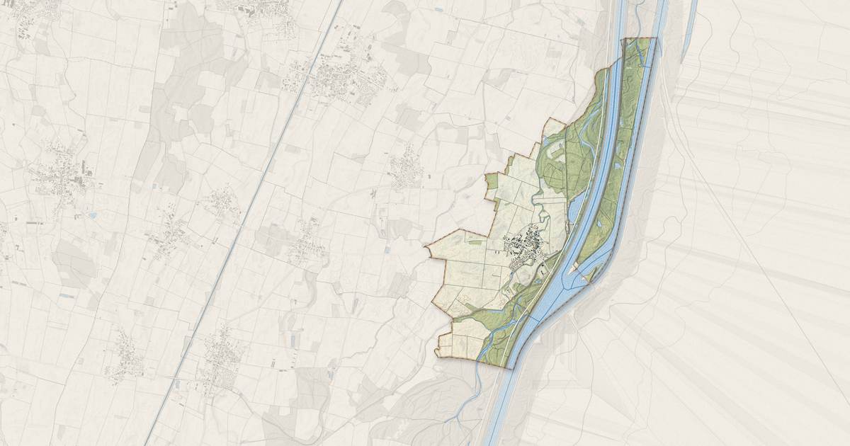 Portrait cartographique de Schœnau : relief, eau, forêts, bâti et voies, calculés à partir des données de l'IGN