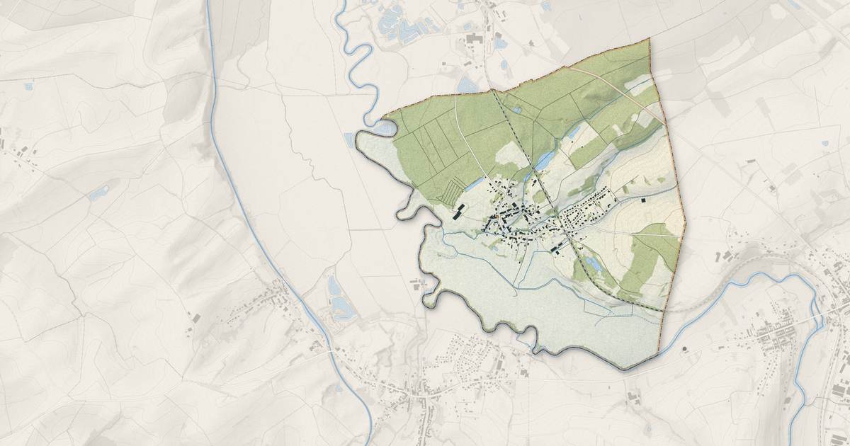 Portrait cartographique de Schopperten : relief, eau, forêts, bâti et voies, calculés à partir des données de l'IGN
