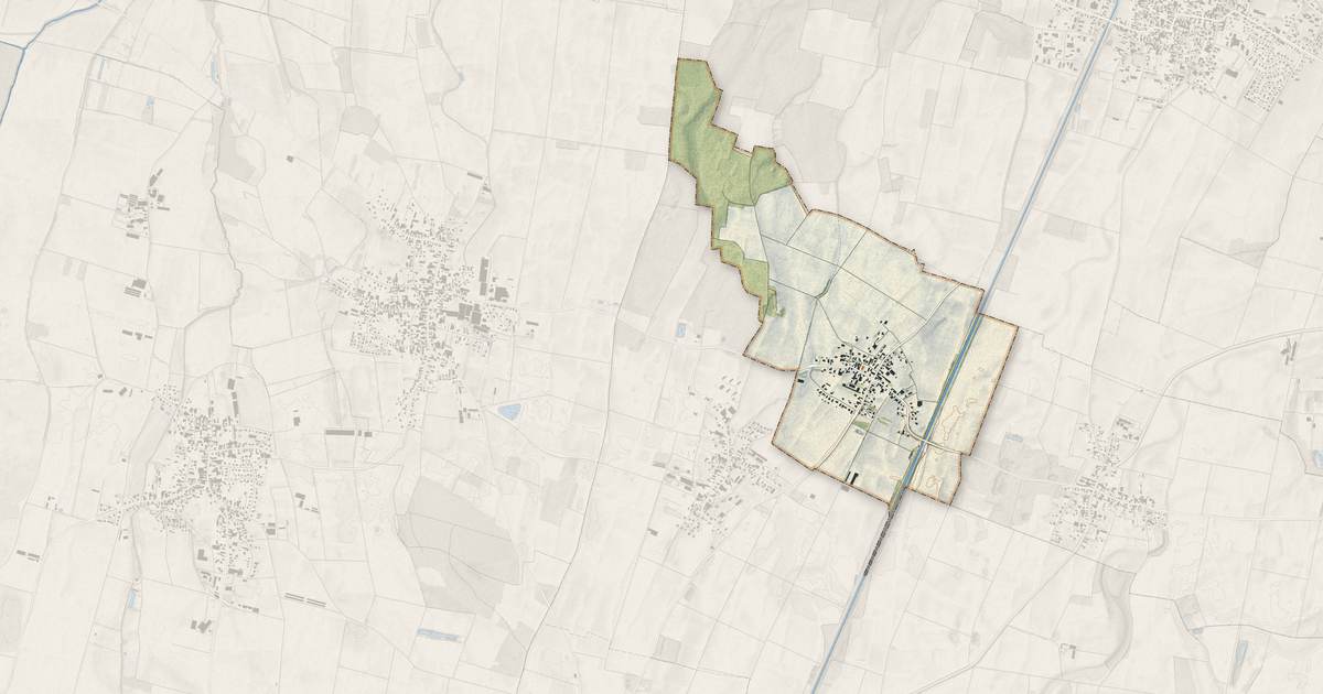 Portrait cartographique de Schwobsheim : relief, eau, forêts, bâti et voies, calculés à partir des données de l'IGN