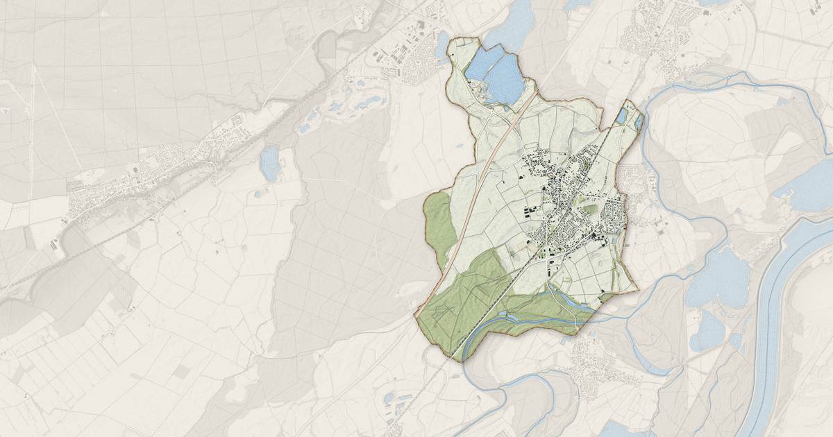 Portrait cartographique de Sessenheim : relief, eau, forêts, bâti et voies, calculés à partir des données de l'IGN