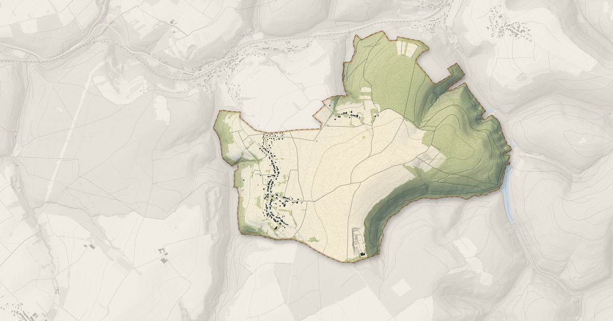 Portrait cartographique de Struth : relief, eau, forêts, bâti et voies, calculés à partir des données de l'IGN