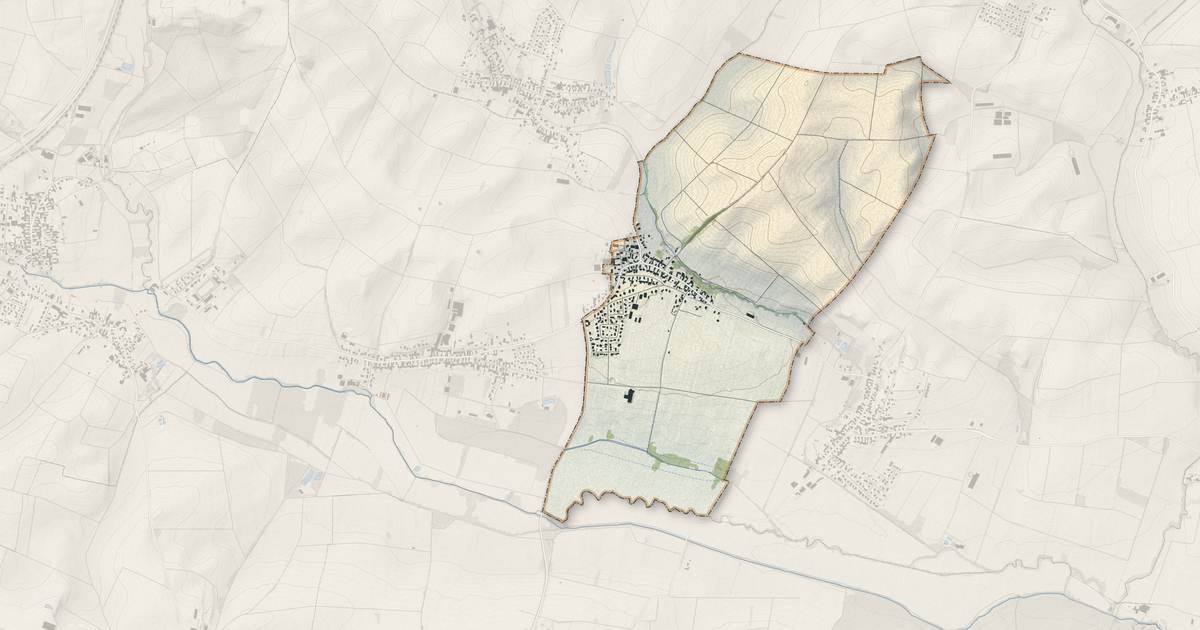 Portrait cartographique de Stundwiller : relief, eau, forêts, bâti et voies, calculés à partir des données de l'IGN