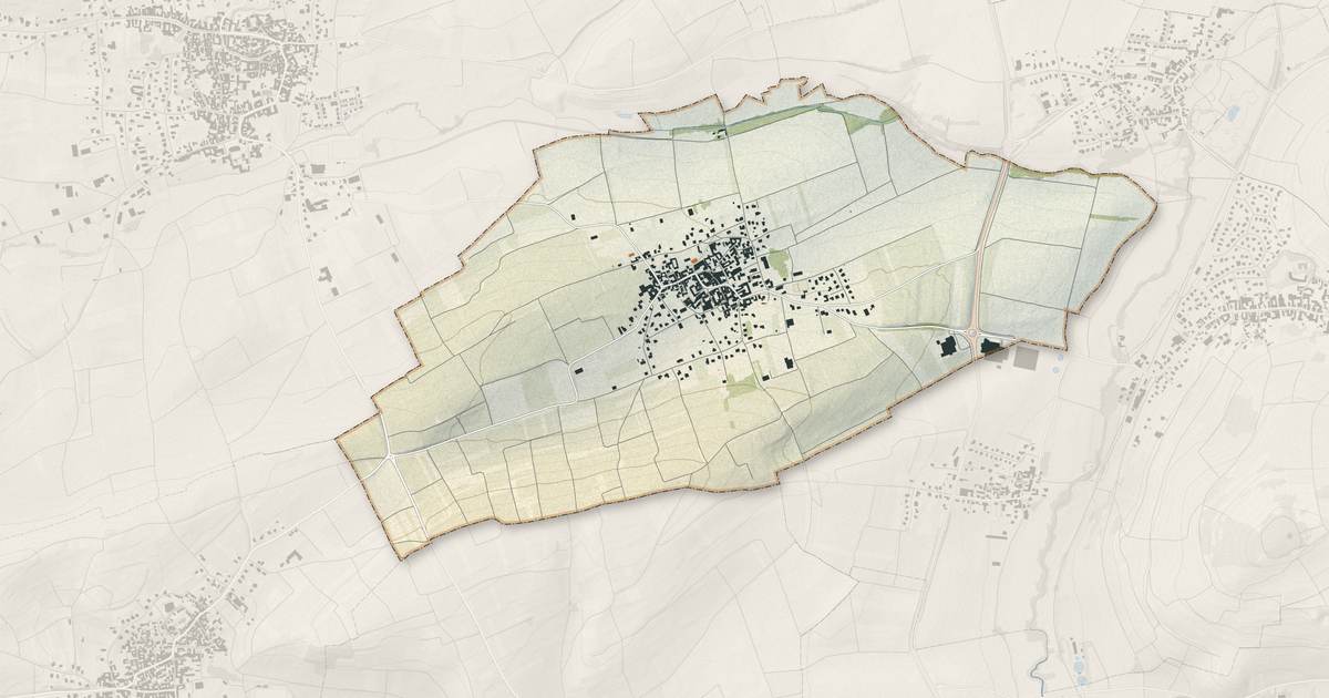 Portrait cartographique de Traenheim : relief, eau, forêts, bâti et voies, calculés à partir des données de l'IGN