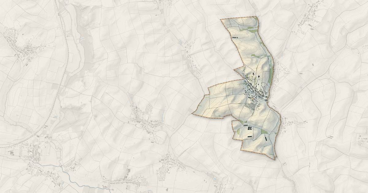Portrait cartographique de Trimbach : relief, eau, forêts, bâti et voies, calculés à partir des données de l'IGN