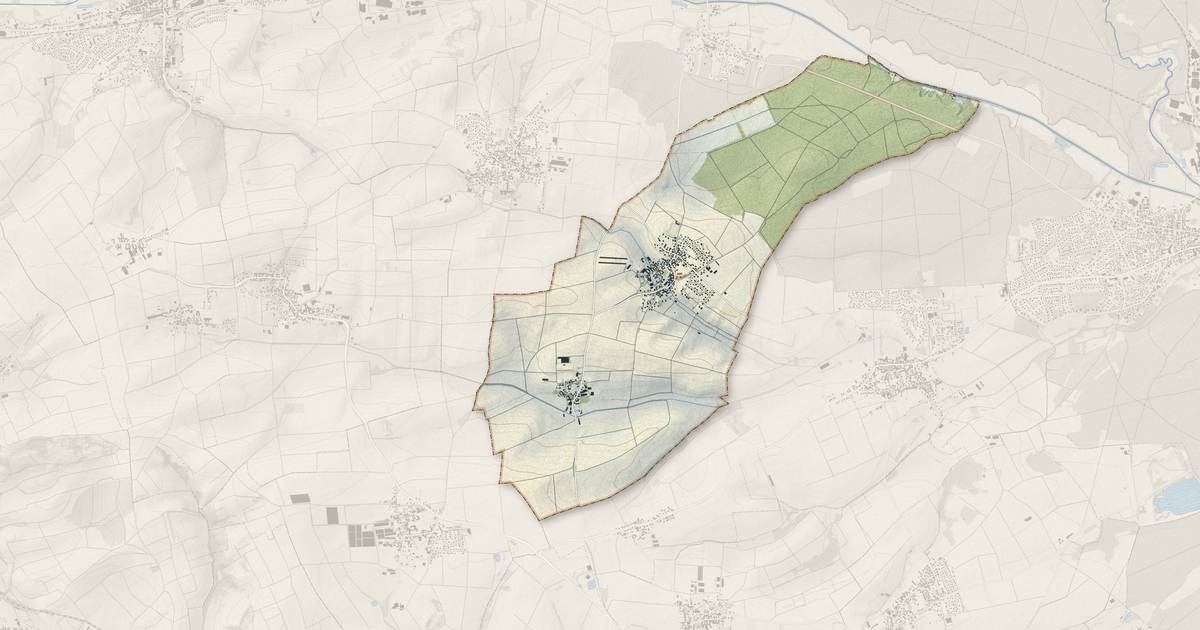 Portrait cartographique de Uhlwiller : relief, eau, forêts, bâti et voies, calculés à partir des données de l'IGN