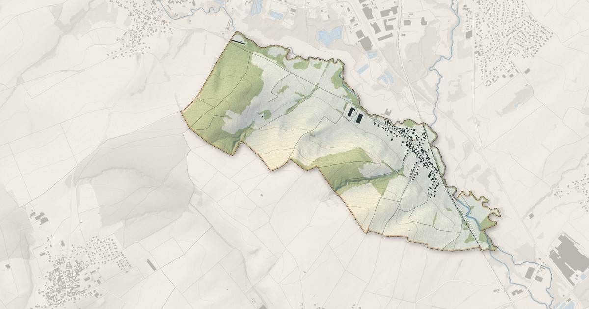 Portrait cartographique de Uttenhoffen : relief, eau, forêts, bâti et voies, calculés à partir des données de l'IGN