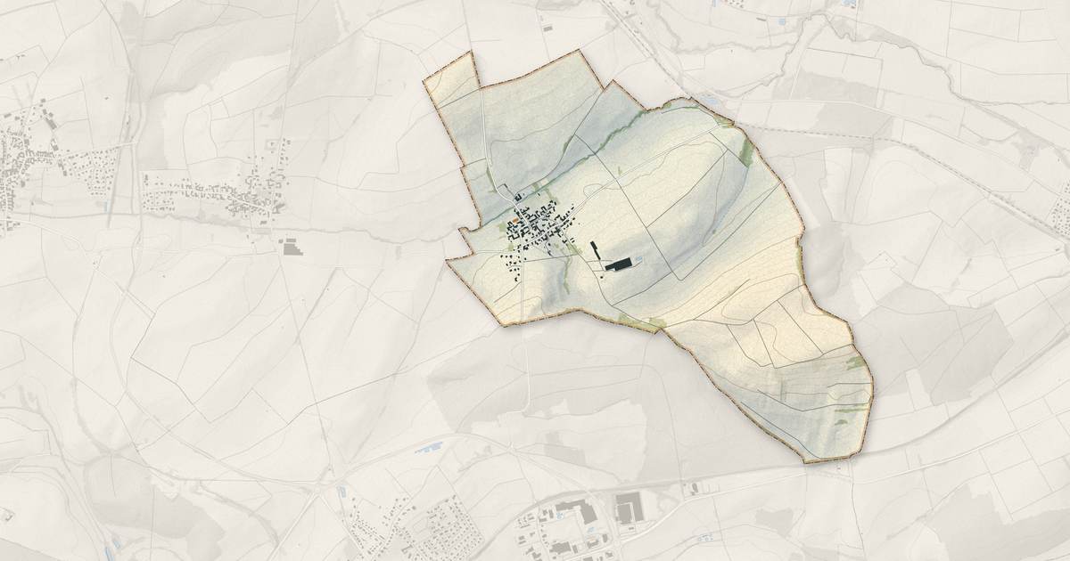 Portrait cartographique de Uttwiller : relief, eau, forêts, bâti et voies, calculés à partir des données de l'IGN