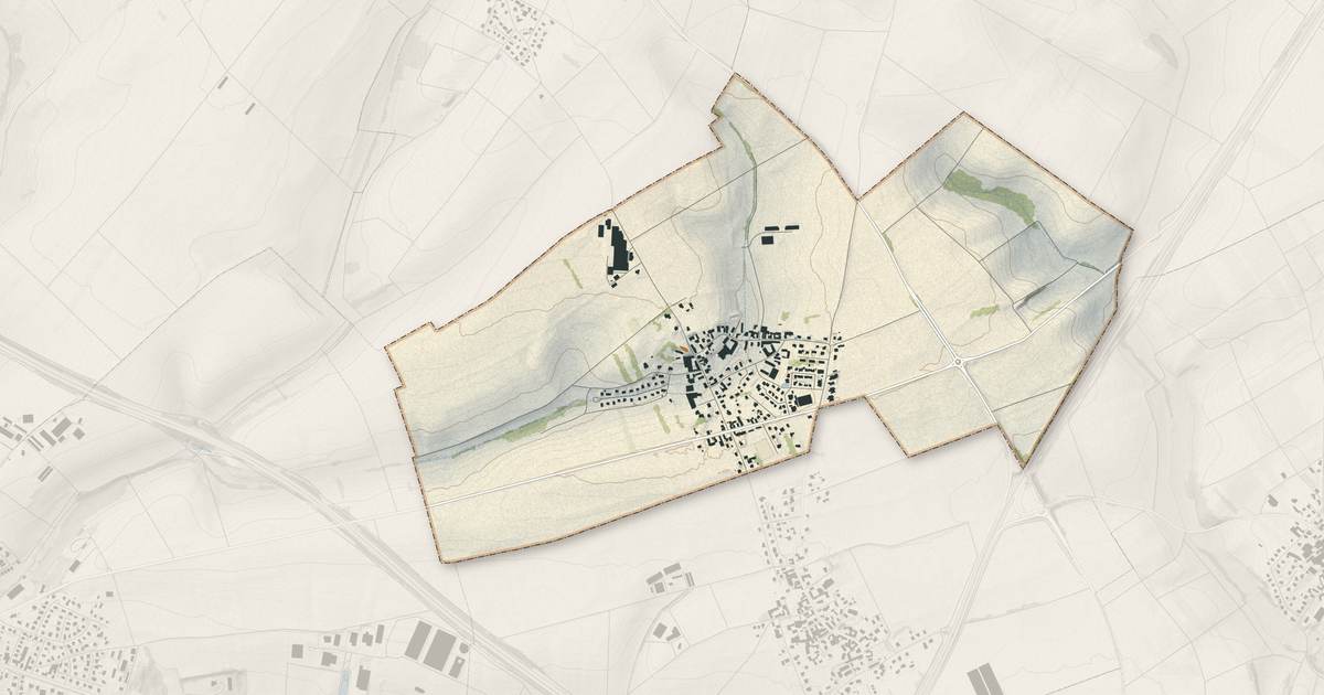 Portrait cartographique de Wahlenheim : relief, eau, forêts, bâti et voies, calculés à partir des données de l'IGN