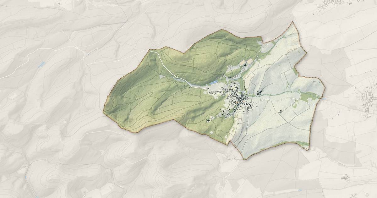 Portrait cartographique de Weiterswiller : relief, eau, forêts, bâti et voies, calculés à partir des données de l'IGN