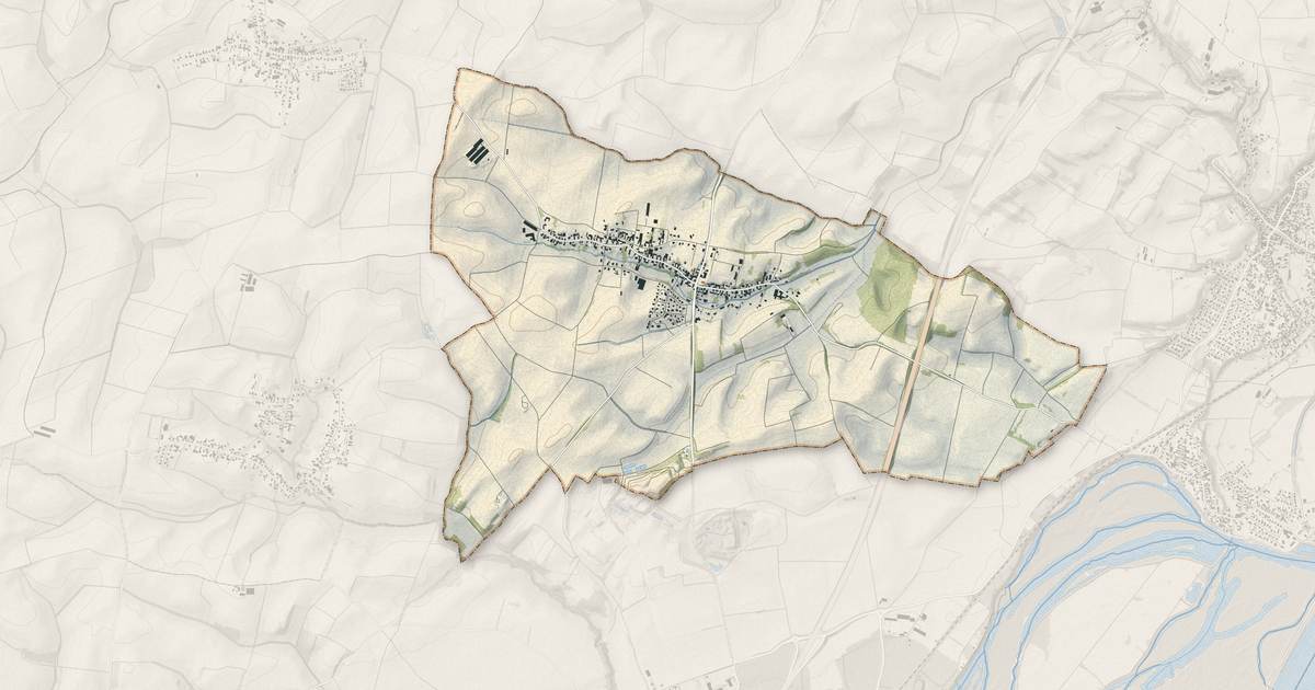 Portrait cartographique de Wintzenbach : relief, eau, forêts, bâti et voies, calculés à partir des données de l'IGN