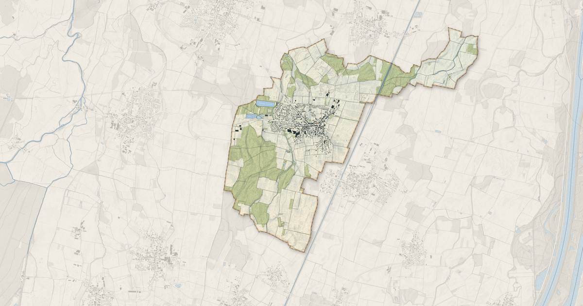 Portrait cartographique de Wittisheim : relief, eau, forêts, bâti et voies, calculés à partir des données de l'IGN