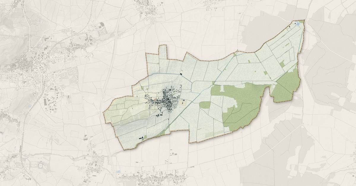 Portrait cartographique de Zellwiller : relief, eau, forêts, bâti et voies, calculés à partir des données de l'IGN