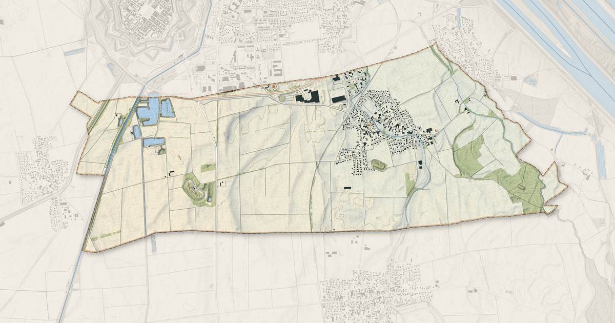 Portrait cartographique de Algolsheim : relief, eau, forêts, bâti et voies, calculés à partir des données de l'IGN