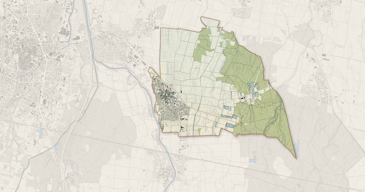 Portrait cartographique de Andolsheim : relief, eau, forêts, bâti et voies, calculés à partir des données de l'IGN