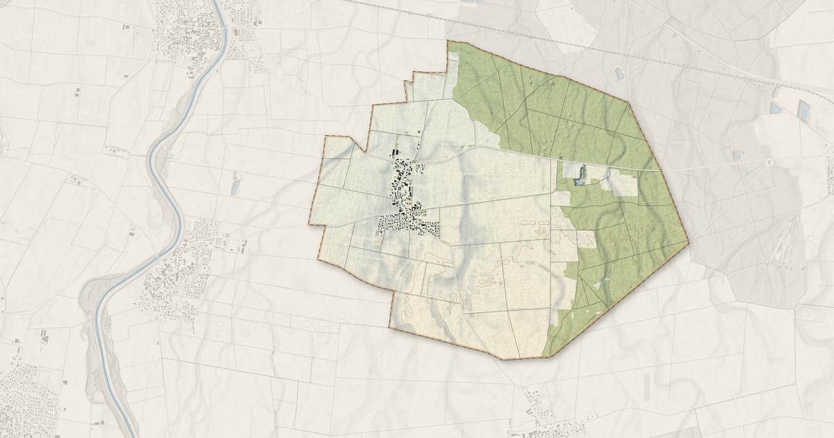 Portrait cartographique de Appenwihr : relief, eau, forêts, bâti et voies, calculés à partir des données de l'IGN