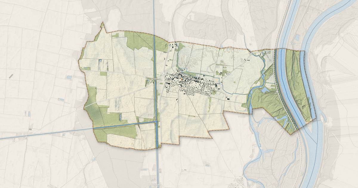 Portrait cartographique de Artzenheim : relief, eau, forêts, bâti et voies, calculés à partir des données de l'IGN
