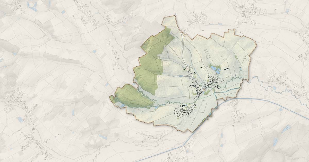 Portrait cartographique de Balschwiller : relief, eau, forêts, bâti et voies, calculés à partir des données de l'IGN