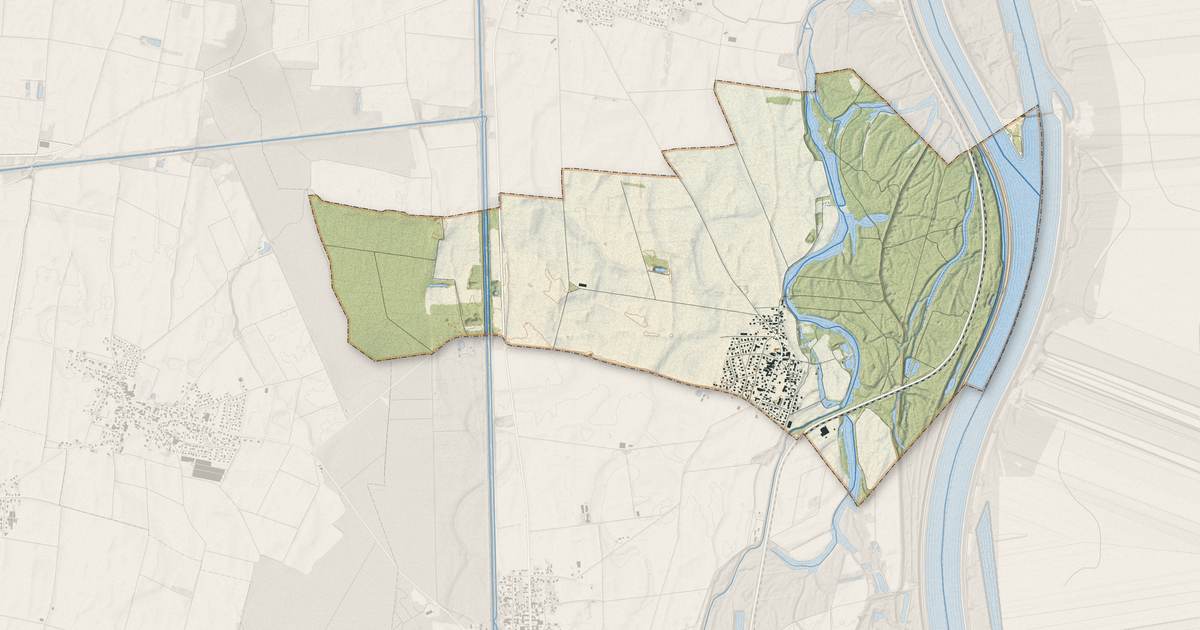 Portrait cartographique de Baltzenheim : relief, eau, forêts, bâti et voies, calculés à partir des données de l'IGN