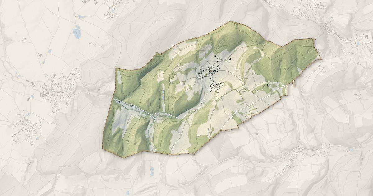 Portrait cartographique de Bendorf : relief, eau, forêts, bâti et voies, calculés à partir des données de l'IGN