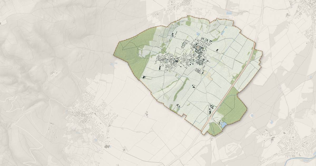 Portrait cartographique de Berrwiller : relief, eau, forêts, bâti et voies, calculés à partir des données de l'IGN