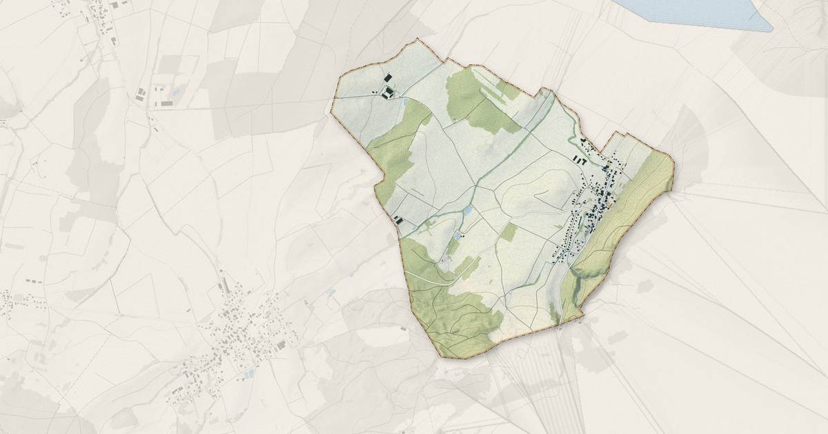 Portrait cartographique de Biederthal : relief, eau, forêts, bâti et voies, calculés à partir des données de l'IGN