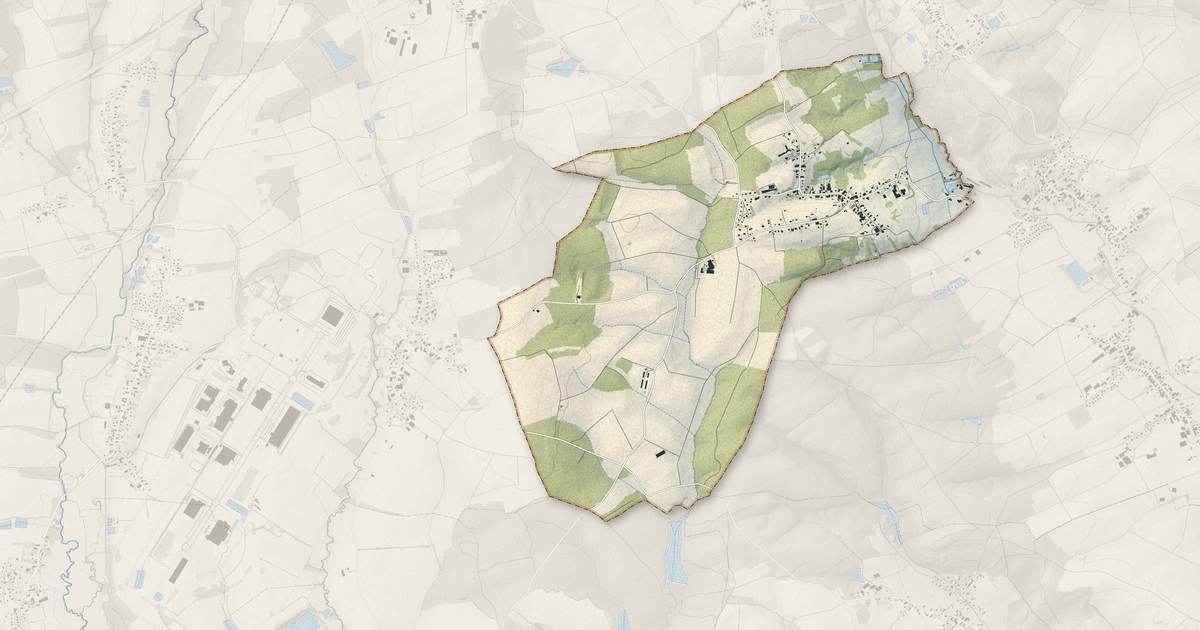 Portrait cartographique de Bréchaumont : relief, eau, forêts, bâti et voies, calculés à partir des données de l'IGN