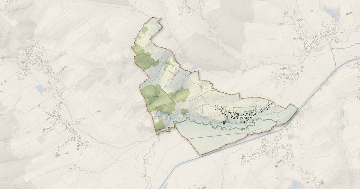 Portrait cartographique de Buethwiller : relief, eau, forêts, bâti et voies, calculés à partir des données de l'IGN