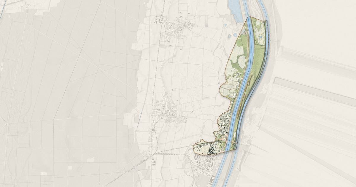 Portrait cartographique de Chalampé : relief, eau, forêts, bâti et voies, calculés à partir des données de l'IGN
