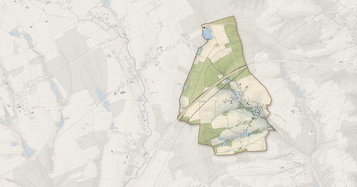 Portrait cartographique de Eteimbes : relief, eau, forêts, bâti et voies, calculés à partir des données de l'IGN