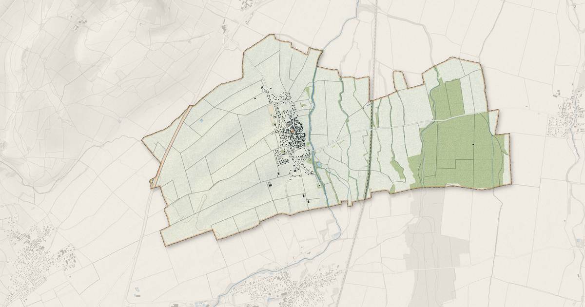 Portrait cartographique de Gundolsheim : relief, eau, forêts, bâti et voies, calculés à partir des données de l'IGN