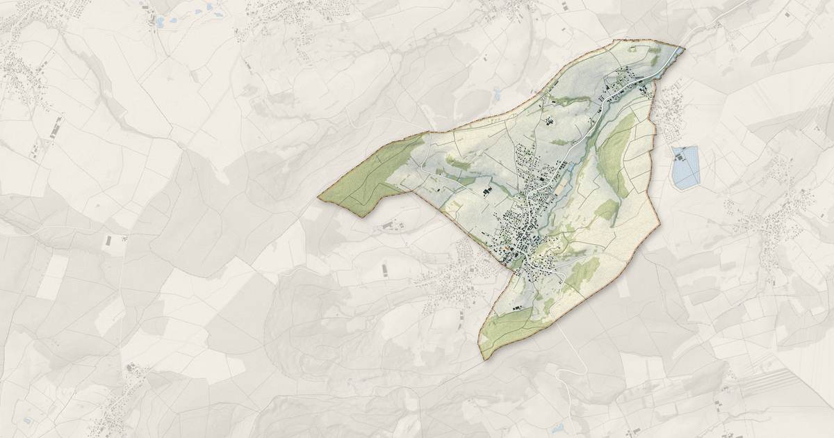 Portrait cartographique de Hagenthal-le-Bas : relief, eau, forêts, bâti et voies, calculés à partir des données de l'IGN