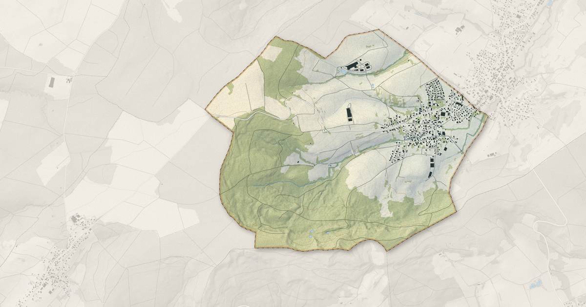 Portrait cartographique de Hagenthal-le-Haut : relief, eau, forêts, bâti et voies, calculés à partir des données de l'IGN