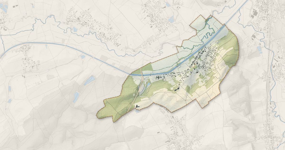 Portrait cartographique de Heidwiller : relief, eau, forêts, bâti et voies, calculés à partir des données de l'IGN
