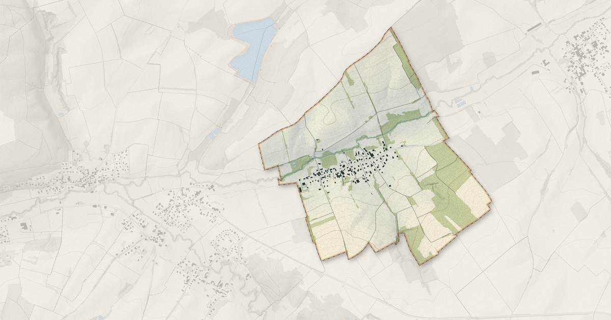 Portrait cartographique de Heiwiller : relief, eau, forêts, bâti et voies, calculés à partir des données de l'IGN