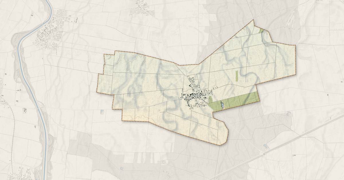 Portrait cartographique de Hettenschlag : relief, eau, forêts, bâti et voies, calculés à partir des données de l'IGN
