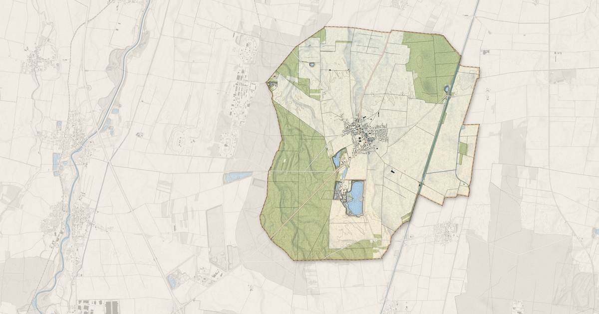 Portrait cartographique de Hirtzfelden : relief, eau, forêts, bâti et voies, calculés à partir des données de l'IGN