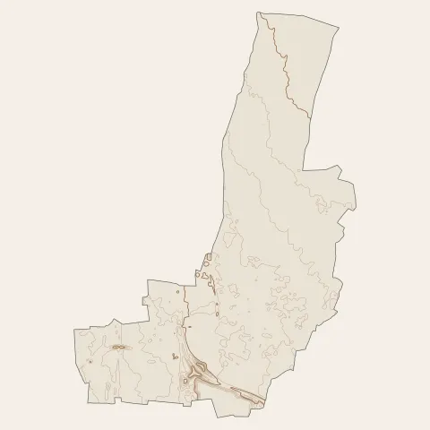 Houssen : courbes de niveau