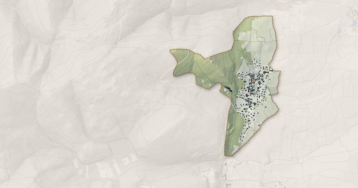 Portrait cartographique de Husseren-les-Châteaux : relief, eau, forêts, bâti et voies, calculés à partir des données de l'IGN