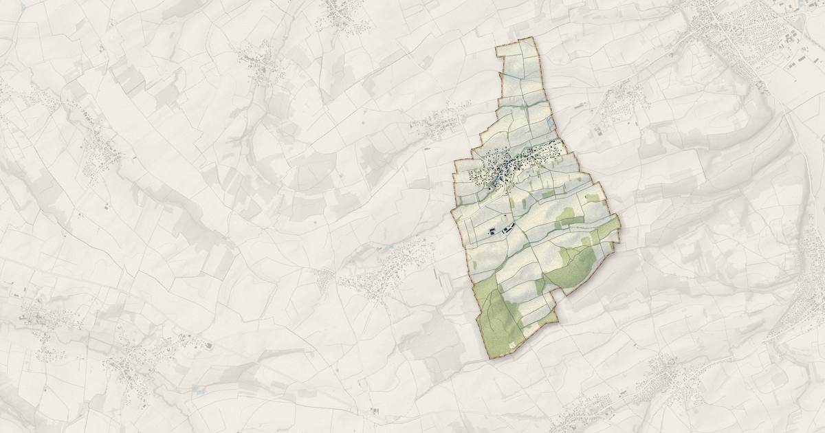 Portrait cartographique de Kappelen : relief, eau, forêts, bâti et voies, calculés à partir des données de l'IGN