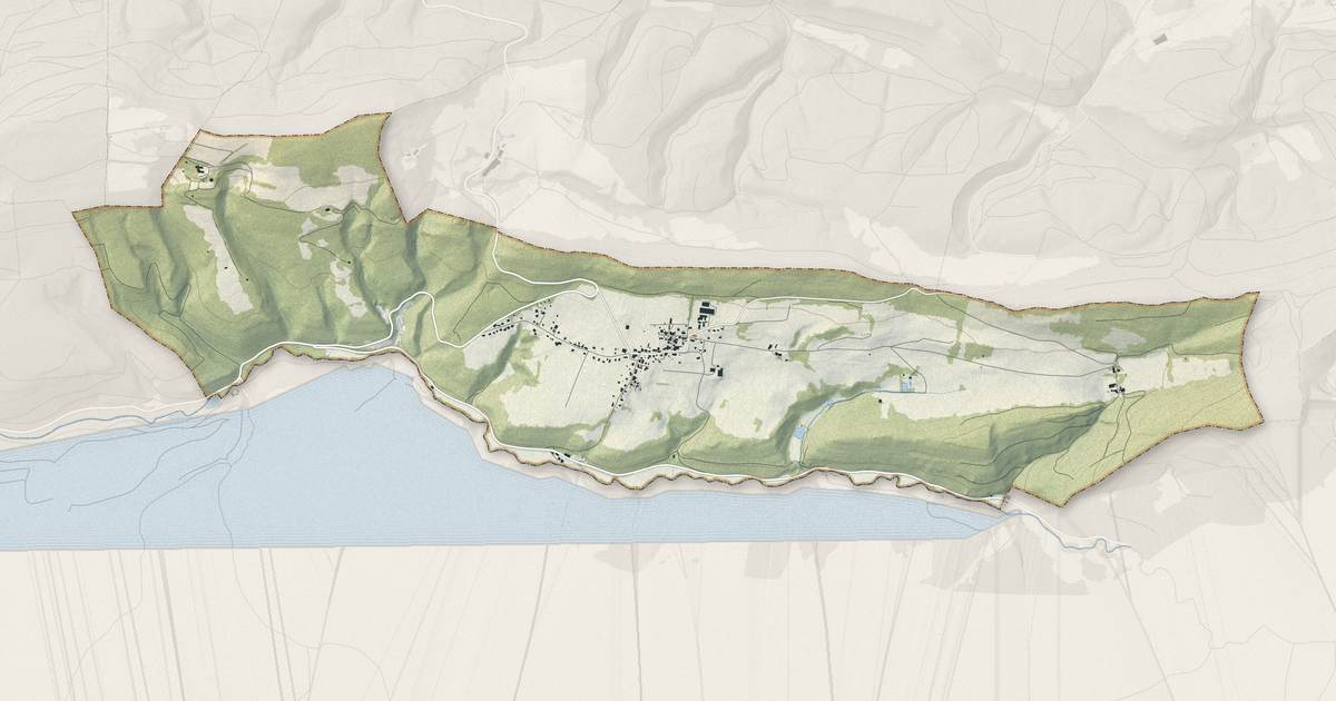 Portrait cartographique de Kiffis : relief, eau, forêts, bâti et voies, calculés à partir des données de l'IGN
