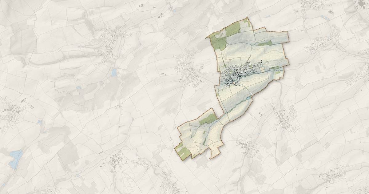 Portrait cartographique de Kœtzingue : relief, eau, forêts, bâti et voies, calculés à partir des données de l'IGN