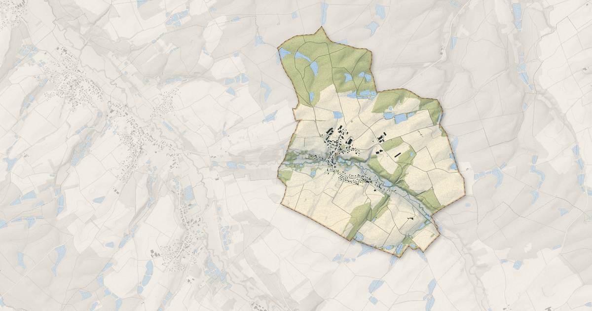 Portrait cartographique de Largitzen : relief, eau, forêts, bâti et voies, calculés à partir des données de l'IGN