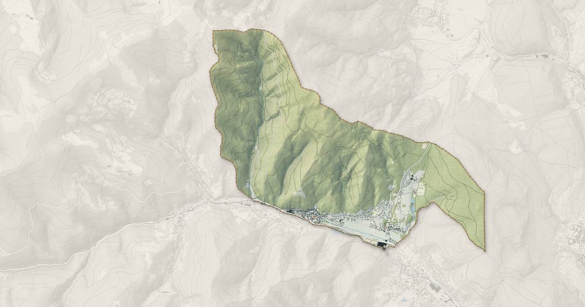 Portrait cartographique de Lautenbach : relief, eau, forêts, bâti et voies, calculés à partir des données de l'IGN