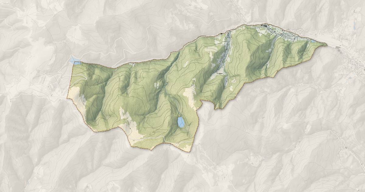 Portrait cartographique de Lautenbachzell : relief, eau, forêts, bâti et voies, calculés à partir des données de l'IGN