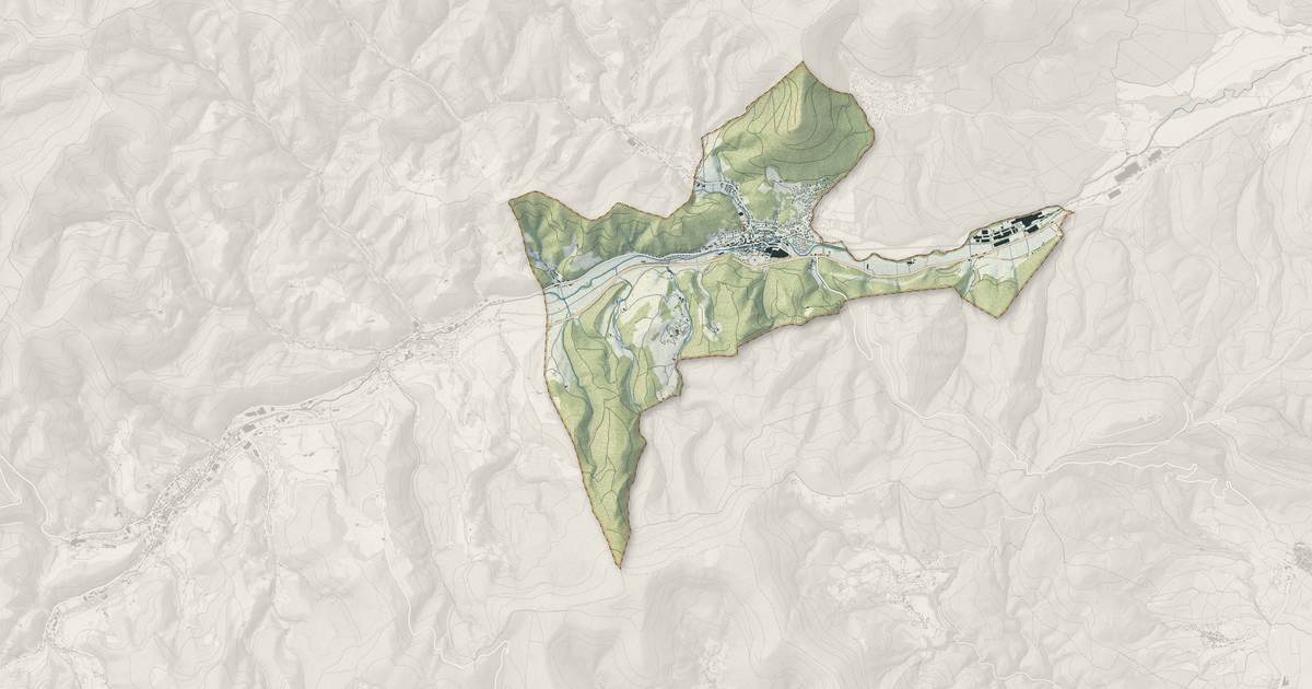 Portrait cartographique de Lièpvre : relief, eau, forêts, bâti et voies, calculés à partir des données de l'IGN